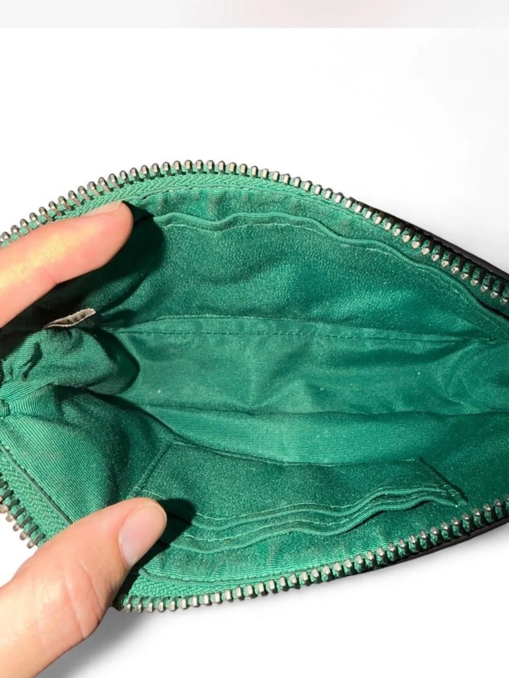 Green Pebble Leather Coach Nolita 19 wristlet (Style C8303)